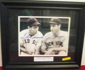 Ted Williams and Joe DiMaggio autograped photo