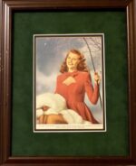 Rita Hayworth autographed book page
