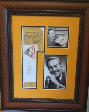 Walt Disney autograph