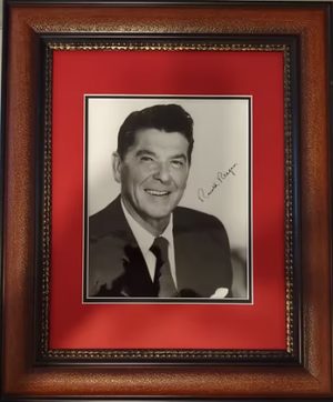 President Ronald Reagan autographed photo