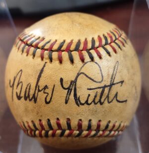 Babe Ruth autographed baseball