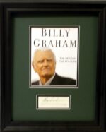 Billy Graham autographed cut