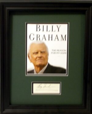 Billy Graham autographed cut