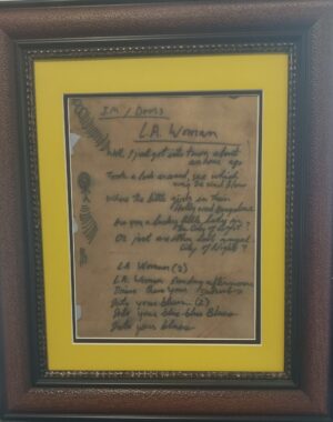 Jim Morrison handwritten lyics