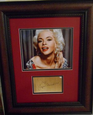 Jayne Mansfield autograph
