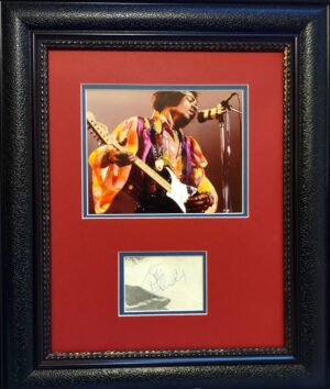 Jimi Hendrix signed photo page