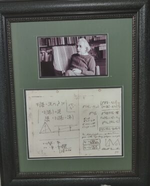 Albert Einstein formula signed