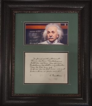 Albert Einstein handwritten note