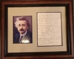 Albert Einstein signed formula