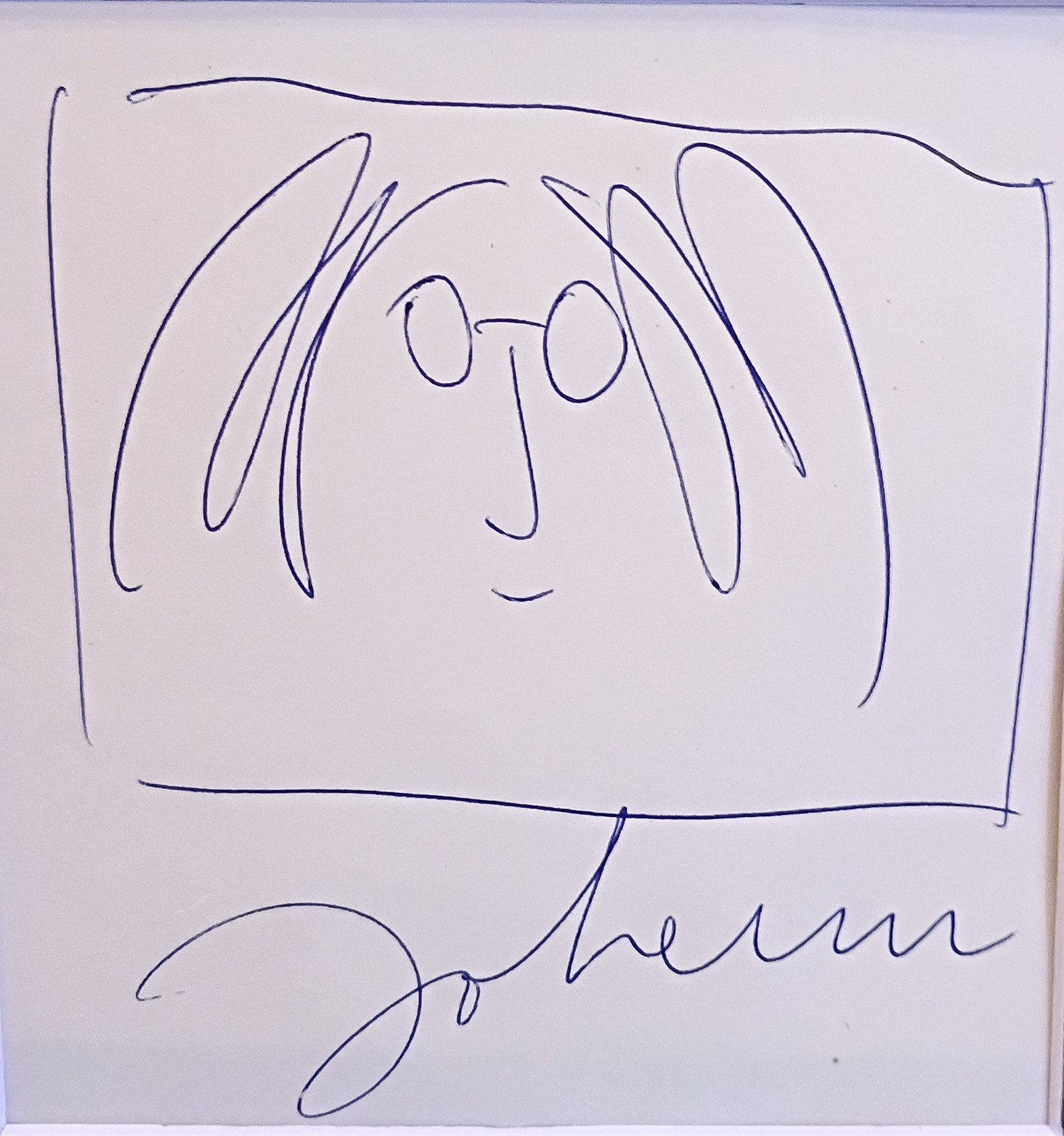 John Lennon autograph and sketch - Image 2