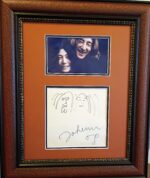 John Lennon autograph and sketch of him and Oko